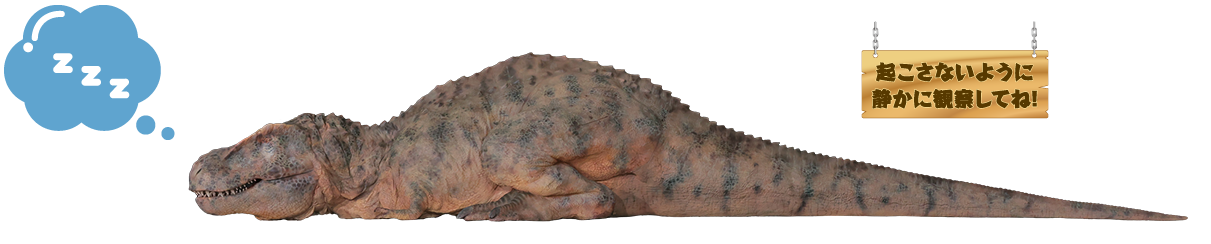 体長12mの就寝中のティラノサウルス